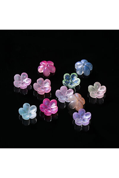 choice2 Random mixed 20pcs/Lots Glass Colored Flower Shaped Beads Cap Spacer ...