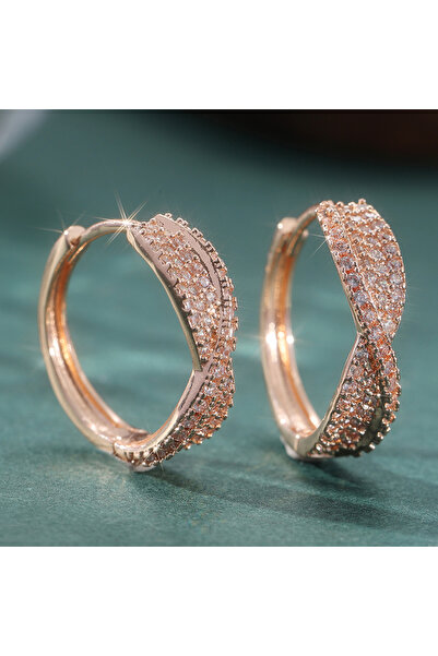 Choice Clear T850 Luxurious Sparking Inlaid Synthetic Zircon Golden Plated Ho...