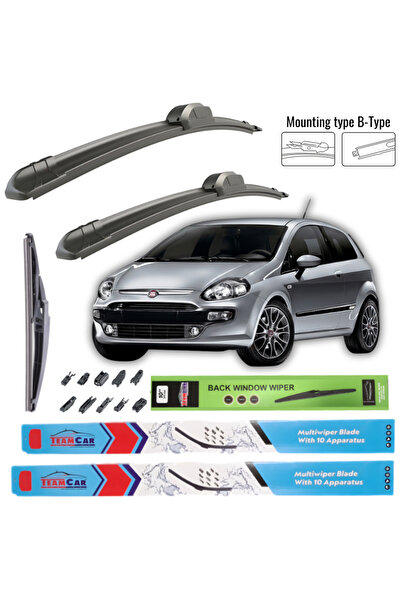 TEAMCAR Wipers Fiat Punto 3 doors (199) 2012-2018 - Complete Set