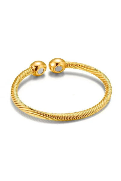 Choice Gold Magnetic Energy Bracelet Weight Loss & Pain Relief Twisted Steel ...