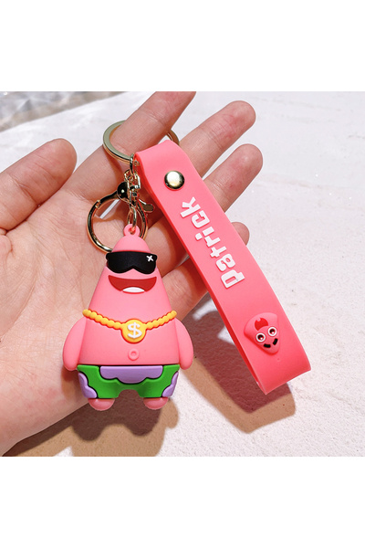 Choice سلسلة مفاتيح أنمي سبونج بوب سكوير بانتس، باتريك ستار، كاواي، مصنوعة من...