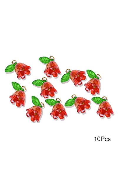 Choice 01 10 Pcs Acrylic Lily Flower Pendant Exquisite Small Pendant for Neck...