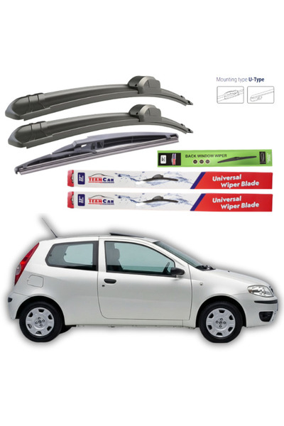 TEAMCAR Ștergătoare de parbriz Fiat Punto 3 uși (188) 1999-2010 – Set complet
