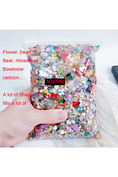 Choice ZCF133-MIX (50 غرام) 50 غرام من زينة أظافر ثلاثية الأبعاد عشوائية مختل...