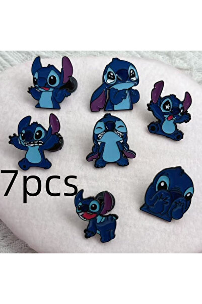 Miniso 7 قطع من دبابيس الزينة الإبداعية باللون الذهبي الوردي، بتصميم حيوانات ...