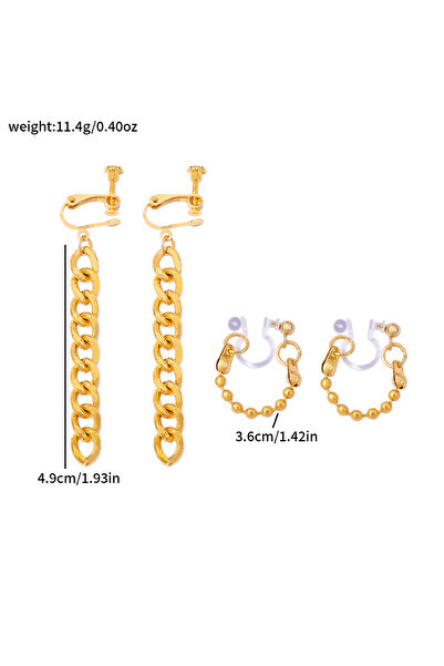 Miniso Ear Clip 2pair Gold Plated Kpop Cosplay Ear Cuffs Rumi Demon Slayer Ea...
