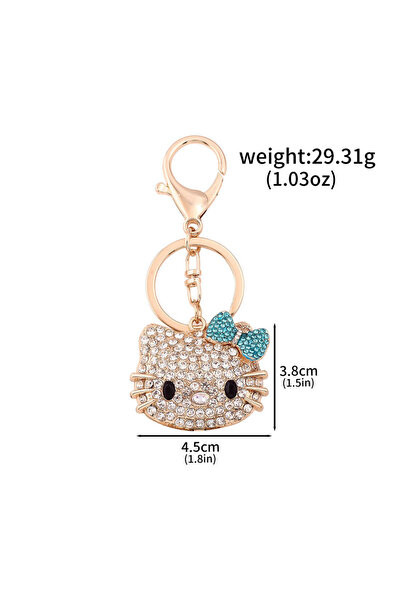 Miniso BG00129-02 قلادة هيلو كيتي مرصعة بأحجار الراين الكريستالية على شكل قطة...