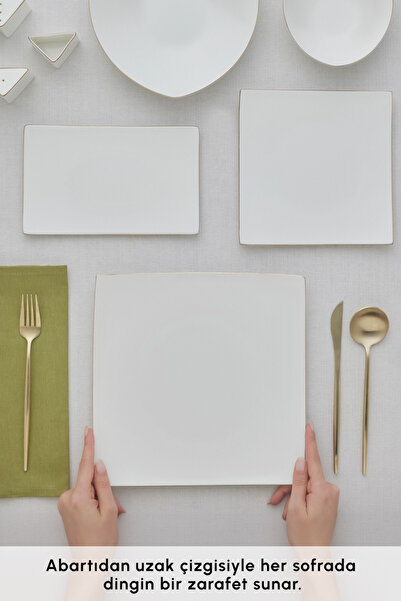 Karaca Stream Bone Jüpiter 53 Parça 12 Kişilik Yemek Takımı Gold