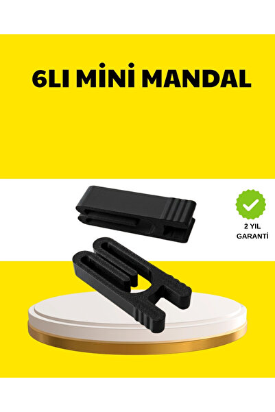 Epilons Reusable Bag Clip Black Set of 6