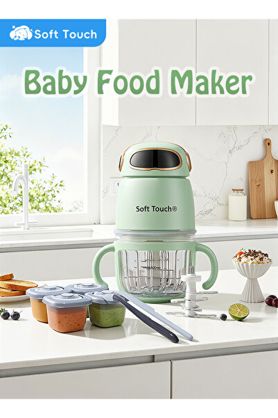 Soft Touch جهاز تحضير طعام الأطفال المحمول سعة 300 مل، طقم معالج طعام الأطفال...