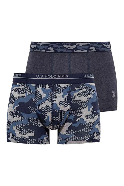 U.S. Polo Assn. Men's Navy Blue Melange 2-Piece Boxers 80346