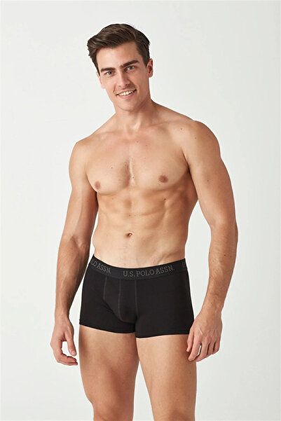 U.S. Polo Assn. Men's Black Single Boxers 80459