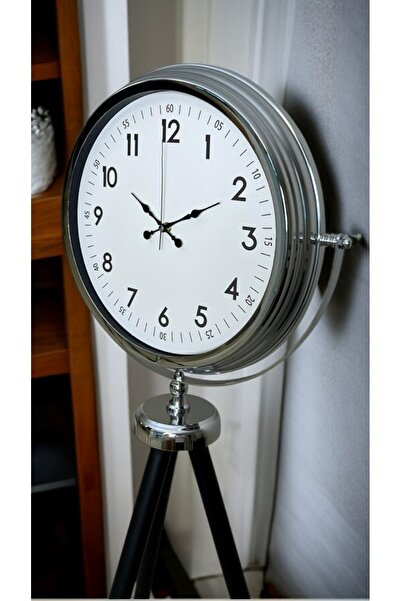 MericLine ساعة كروم ستاندرد ذات حامل ثلاثي القوائم