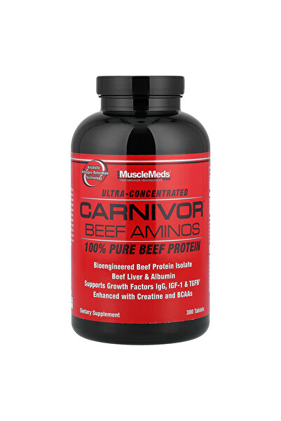 MuscleMeds ماسل ميد كارنيفور أمينو بنكهة لحم البقر، 300 قرص