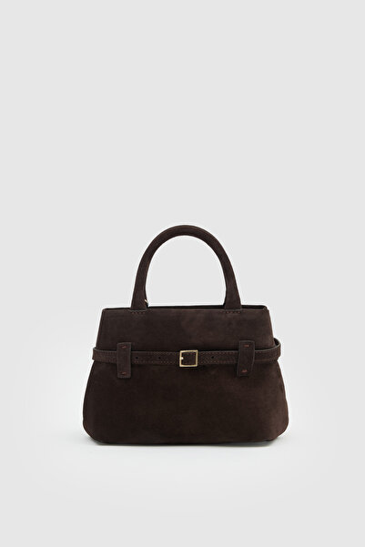 OGGO Suvea Suede Genuine Leather Crossbody Bag