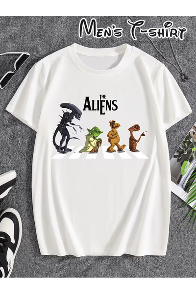 İSMTEXS Tricou unisex cu mânecă scurtă, cu imprimeu The Mythical Quartet of t...
