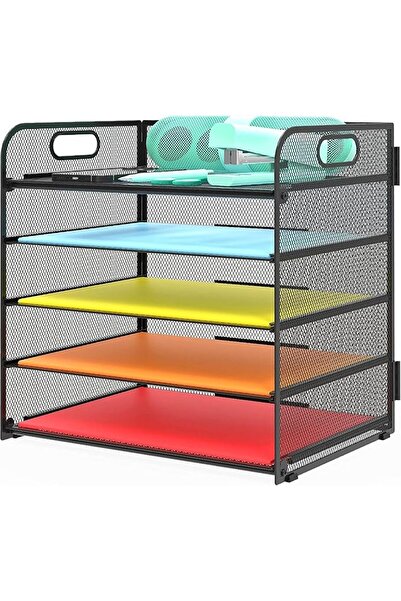 Arabest 5 Trays Desktop file organizer, with Handle,Easy Installation, for Of...