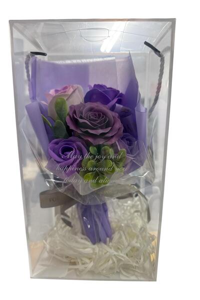 OEM Buchet de trandafiri din săpun Lila– 27 cm / 14 cm /14 cm