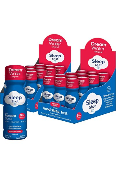 DreamWater مشروب دريم ووتر المكمل الغذائي للمساعدة على النوم؛ يحتوي على 5 ملغ...