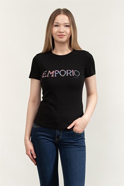 Emporio Armani Pamuklu Baskılı Slim Fit Bisiklet Yaka T Shirt T Shirt 3r2t7b ...