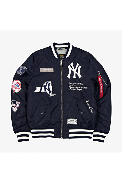 NEW ERA x Alpha Industries New York Yankees Erkek Lacivert Bomber Ceket