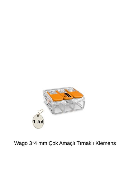 WAGO 3*4 mm Çok Amaçlı Tırnaklı Klemens