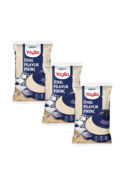 Yayla İthal Pilavlık Pirinç 1 kg x3