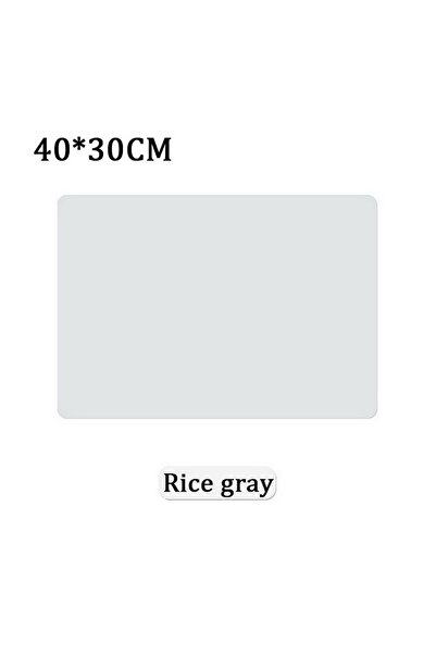 choice2 قطعة واحدة، مقاس 40×30 سم، لون رمادي فاتح، مفرش طاولة سيليكون مقاوم ل...