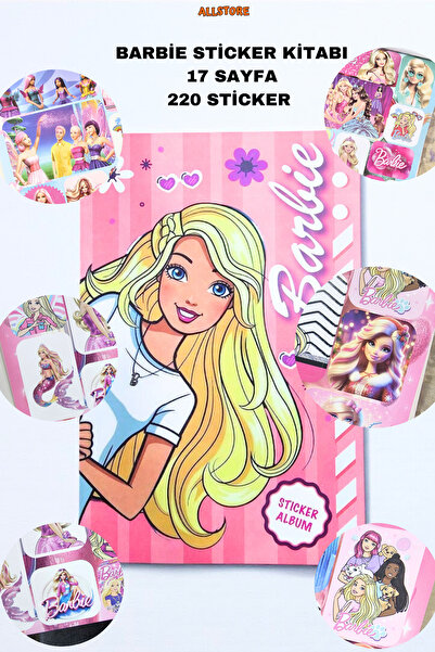 ALLStore BARBİE STİCKER ETİKET KİTABI EĞLENCELİ STİCKERLAR 17 SAYFA 210 ADET ...