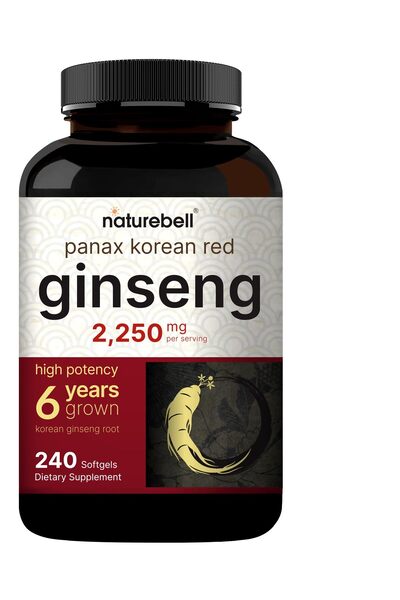 Naturebell Korean Red Ginseng 2,250mg Per Serving, 240 Softgels