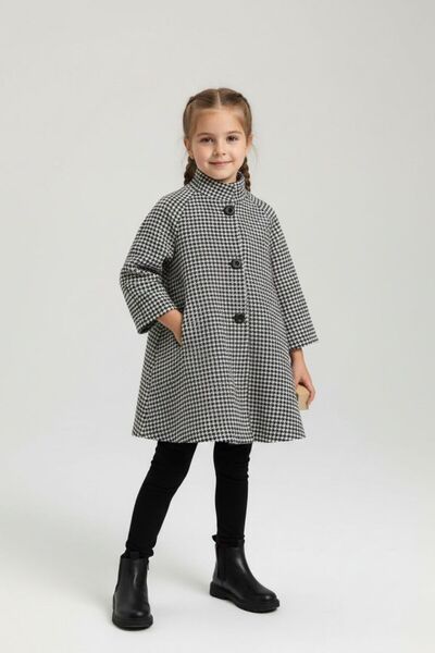 Tangül&Ali'S Moda Evi Ekose Çocuk Kaban