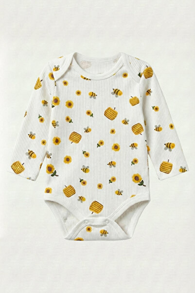 hepbaby Arıcık, 2’li Uzun Kollu Çıtçıtlı Bebek Body (Zıbın) Seti - Yenidoğan–36 Ay