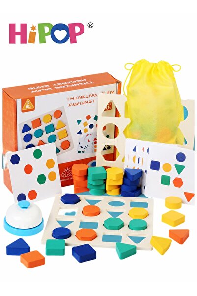 HIPOP لعبة مطابقة الأشكال مع تحدي التوقيت، مع حقيبة تخزين، لعبة قتال ثنائية ا...