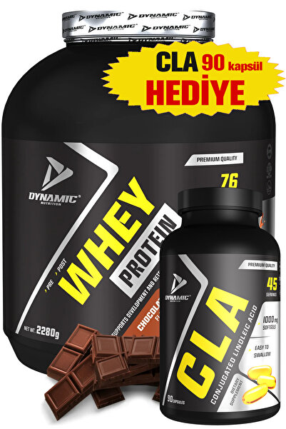 Dynamic Nutrition Whey Protein Powder 2280 g + Cla 90 Capsules Gift - Chocola...