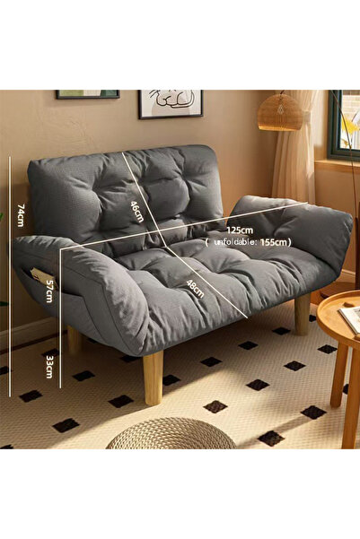 Sumkyle Lazy Floor Sofa Bed Couch Sofa Chair Side Pockets Folding Sleeper Sof...