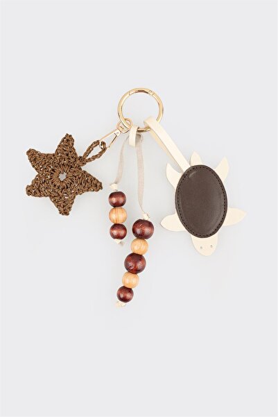 Elle Shoes Kahve Çanta Charm Anahtarlık