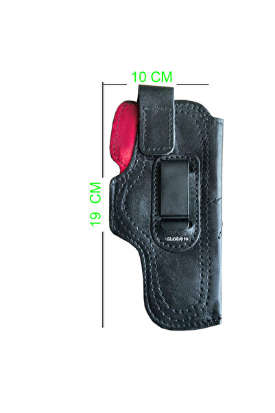 Aresoutdoors Glock19 İçin Uyumlu İçi Kırmızı Çorap Tipi Deri Taşıma Kılıfı