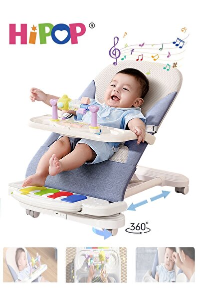 HIPOP كرسي هزاز للأطفال 3 في 1، كرسي هزاز متحرك للأطفال، كرسي هزاز للأطفال ال...