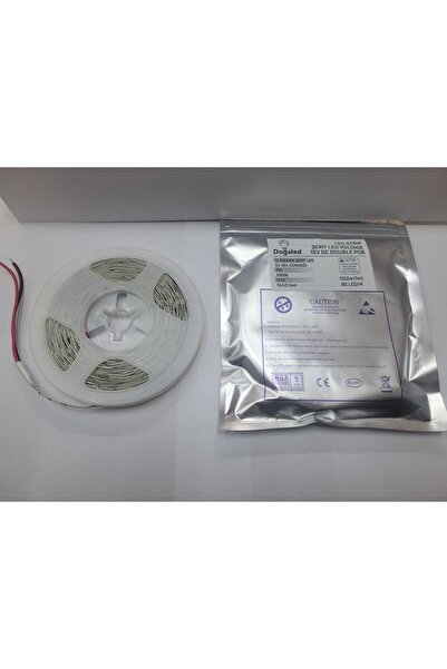 DOĞALED 12v İç Mekan 3 Çipli Beyaz Şerit Led 5 metre