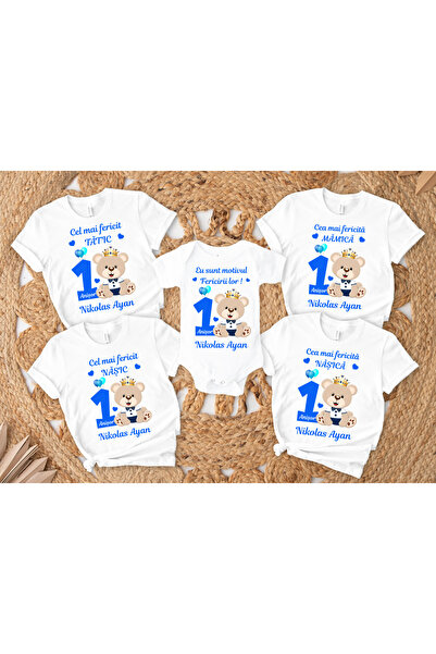 My Way Set 4 tricouri si 1 body personalizate Aniversare 1 an, Taiere Mot, Tu...