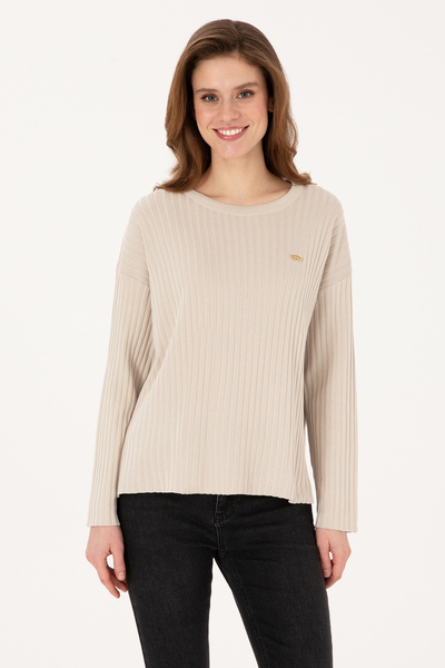 U.S. Polo Assn. Women's Stone Sweater 50314796-Vr049
