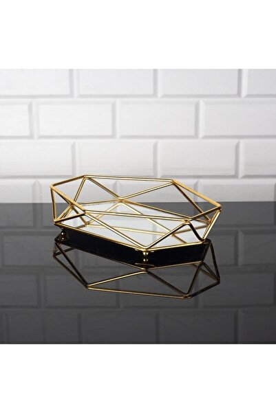 Metpoint Prism Mirrored Presentation Tray Gold 28X20 cm