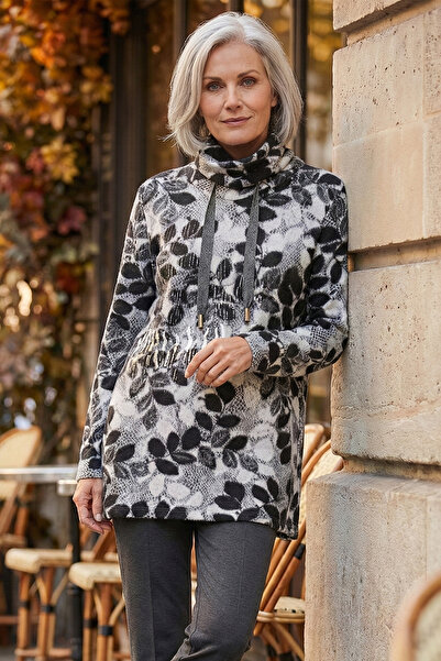 YXL COLLECTION Жіночий великий розмір, еластичний, рибальський комір, з довги...