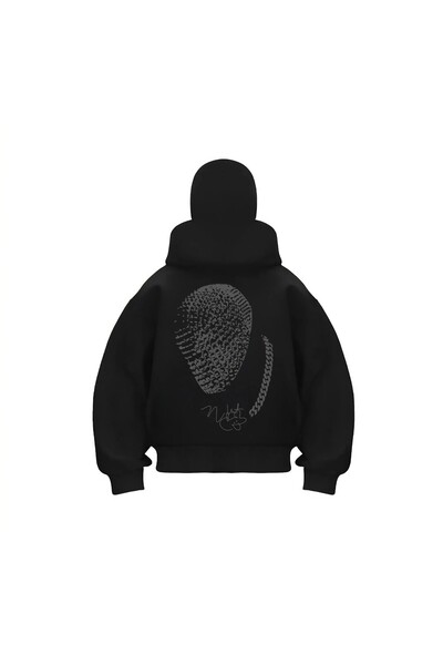 Kayicool Gotik Baskılı Kar Maskeli Ninja Unisex Sweatshirt Hırka 3 iplik kalı...