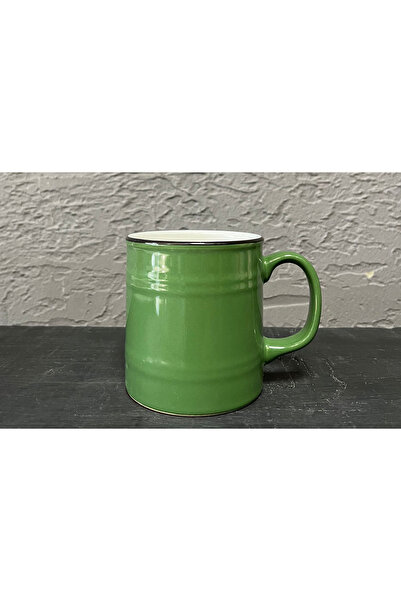 Kırtasiye Ofisi Yeşil Kulplu Varil Ofis Hediyesi Bardak Kupa Fincan MUG