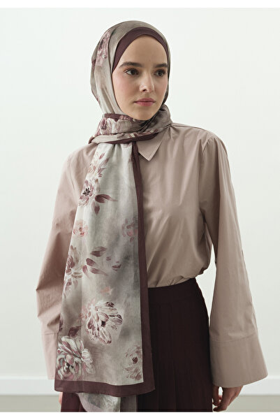 Fresh Marielle Patterned Cotton Viscose Shawl Gülkurusu