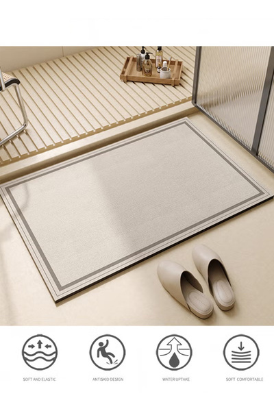 Generic Bathroom non-slip water-absorbing mat, non-slip carpet, rubber kitche...