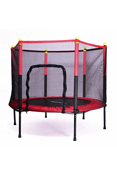 ORVİCA Yeni Nesil Güvenlikli Fileli 140 Cm Özel Fermuarlı Trampolin 55 İnç Bü...