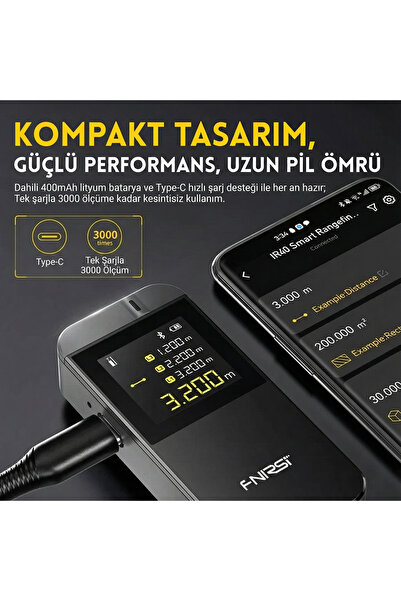 FNIRSI IR40 Akıllı Mesafe Ölçer Lazer Metre