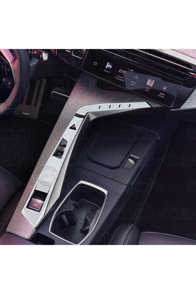 ael-tech Peugeot 5008 Compatible Gear Shift Surround Piano Black Tpu Protecto...